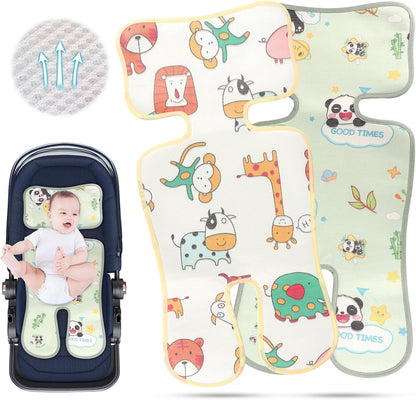 Baby Stroller Cooling Pad, Baby Stroller Seat Cooling Pads, Babys Pushchair Seat Ice Liners, Universal Coolings Cushion Liners for Strollers, Car Seats Cooler Pad for Toddler Infant (Animals)