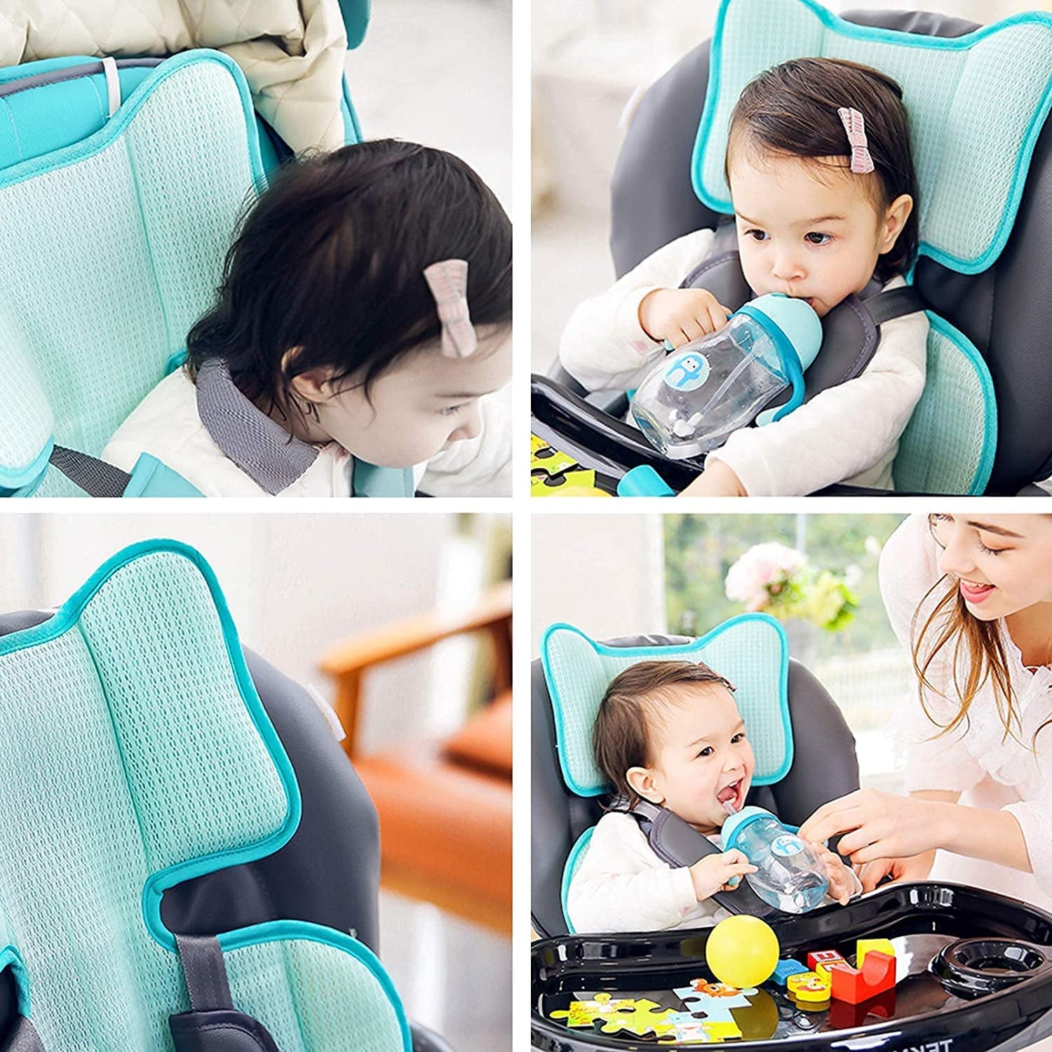 Universal Baby Stroller Liner Cushioned Mesh Summer Cool Pram Seat Pad Mat Breathable Thicken Pushchair Cushion Pad Insert Baby Body Support Mattress for Stroller Baby Chair