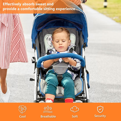 Baby Stroller Cooling Pad, Baby Stroller Seat Cooling Pads, Babys Pushchair Seat Ice Liners, Universal Coolings Cushion Liners for Strollers, Car Seats Cooler Pad for Toddler Infant (Animals)