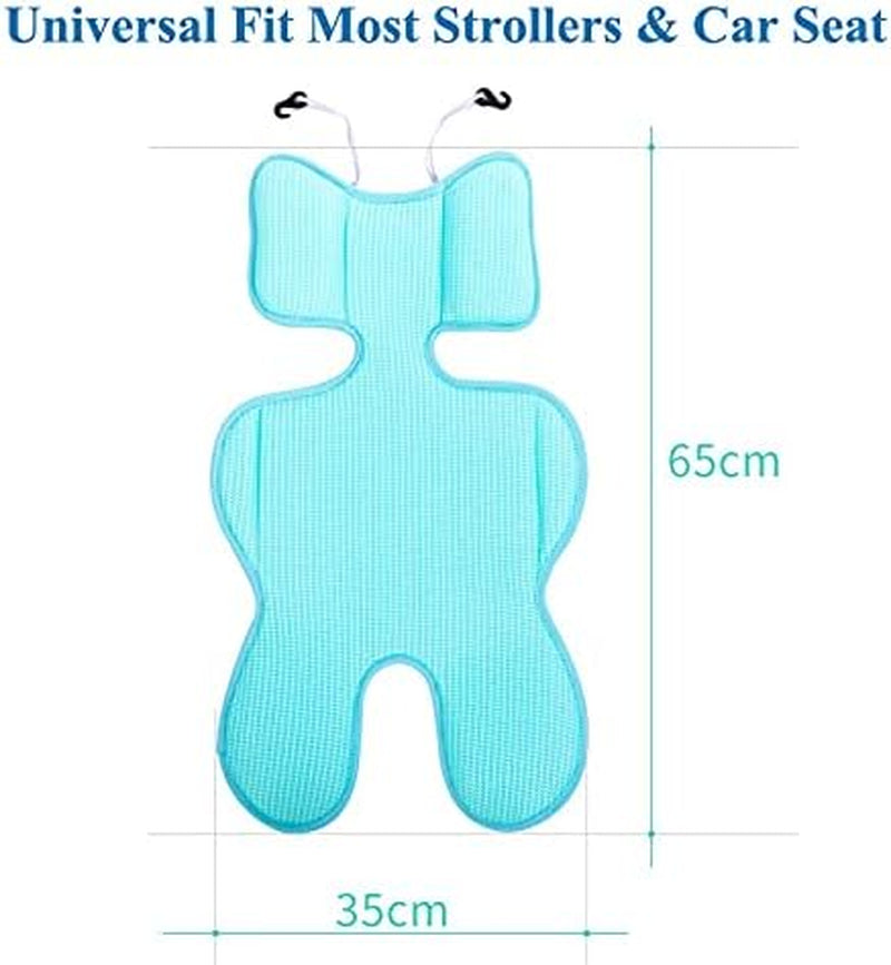 Universal Baby Stroller Liner Cushioned Mesh Summer Cool Pram Seat Pad Mat Breathable Thicken Pushchair Cushion Pad Insert Baby Body Support Mattress for Stroller Baby Chair